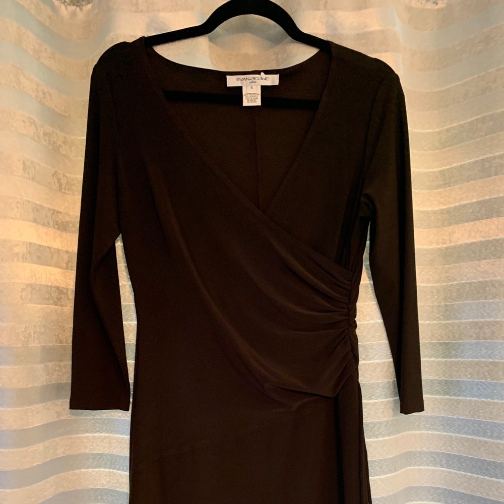 Evan Picone Brown Stretchy Dress